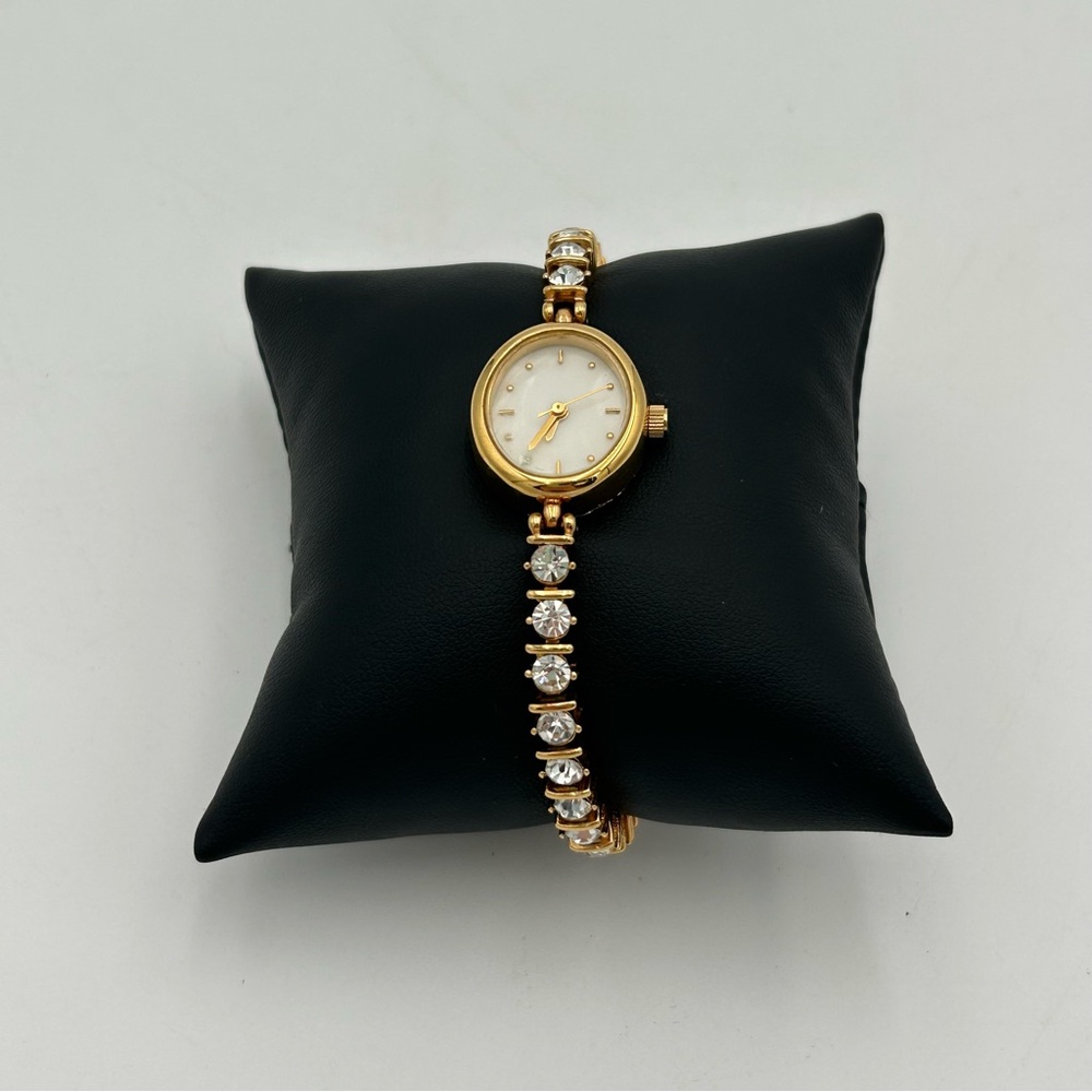 Gold Colored Women’s Watch with Rhinestones